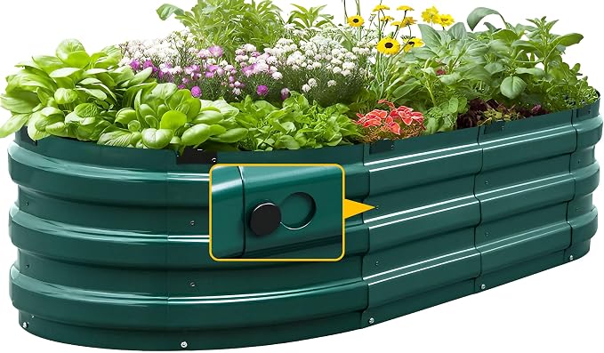 KING BIRD Raised Garden Bed Kit 2025 Upgraded 10-Minute Assembly Galvanized by KINGBIRD