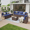 Aoxun 7 Piece Patio Furniture Set Wicker Rattan Patio Conversation Set Outdoor by Aoxun