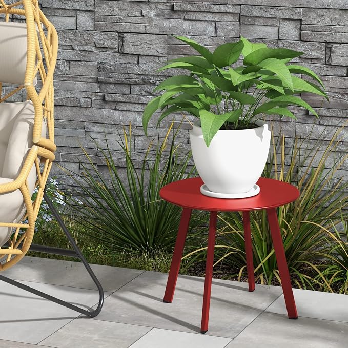 Grand patio Outdoor Side Table Round End Table - Image 8