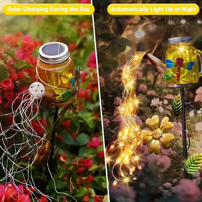 Solar Watering Can Light, Yard Outdoor Decor Lights, IP65 Waterproof, Hanging - Image 3