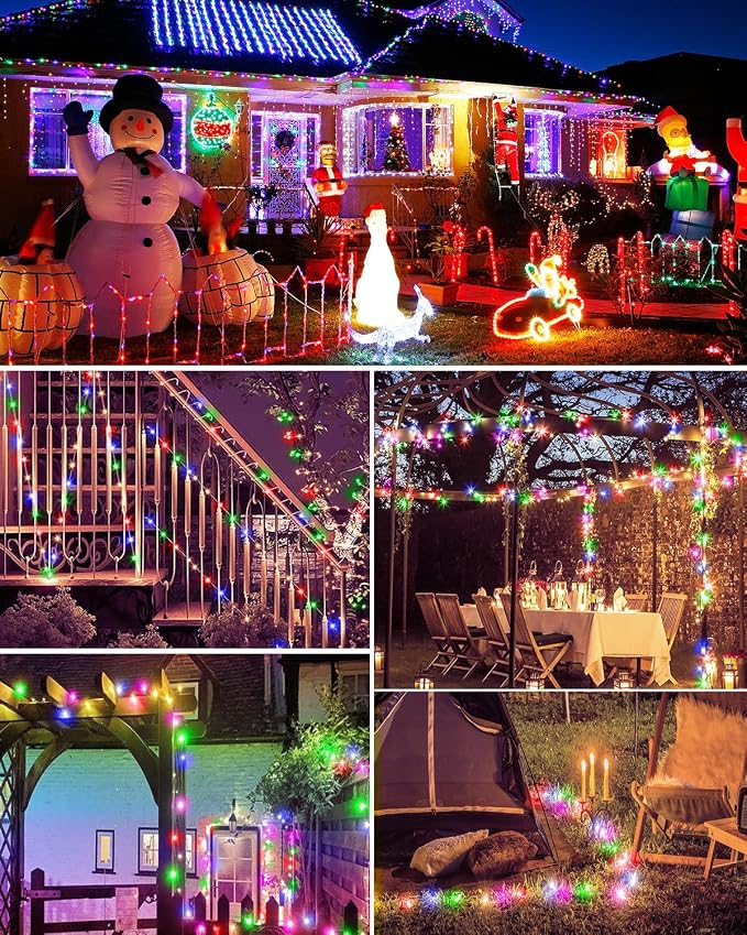 3 Pack Solar Fairy Lights for Outside Waterproof, 49FT/15M 150LED Solar String - Image 7