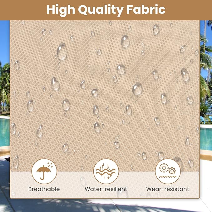 GYMAX Lounge Chairs for Outside, Extra High Folding Beach Tanning Lounger - Image 9