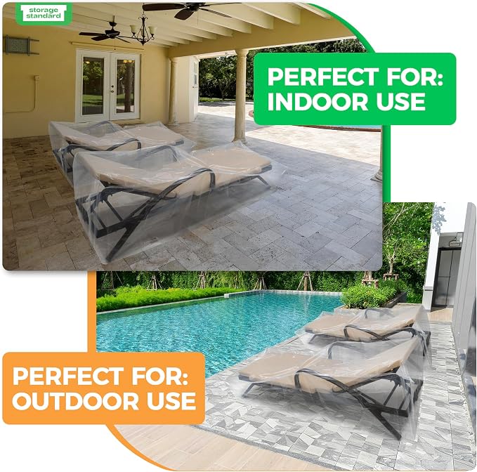 2-Pack Waterproof Outdoor Chaise Lounge Covers - Image 7