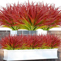 16Pcs Artificial Grass Fake Plants 17.3in Outdoor Plants UV Resistant Greenery by Phliofd