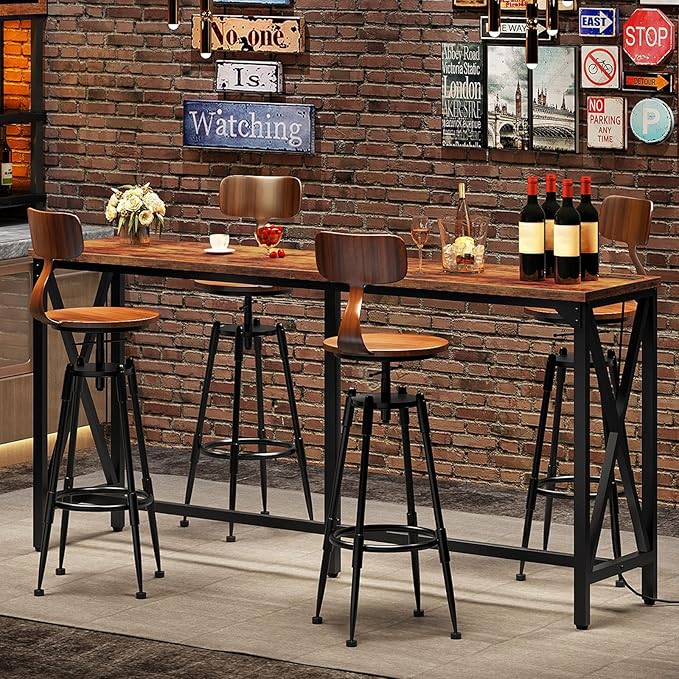 63'' Bar Table, Kitchen Dining Table by Choezon