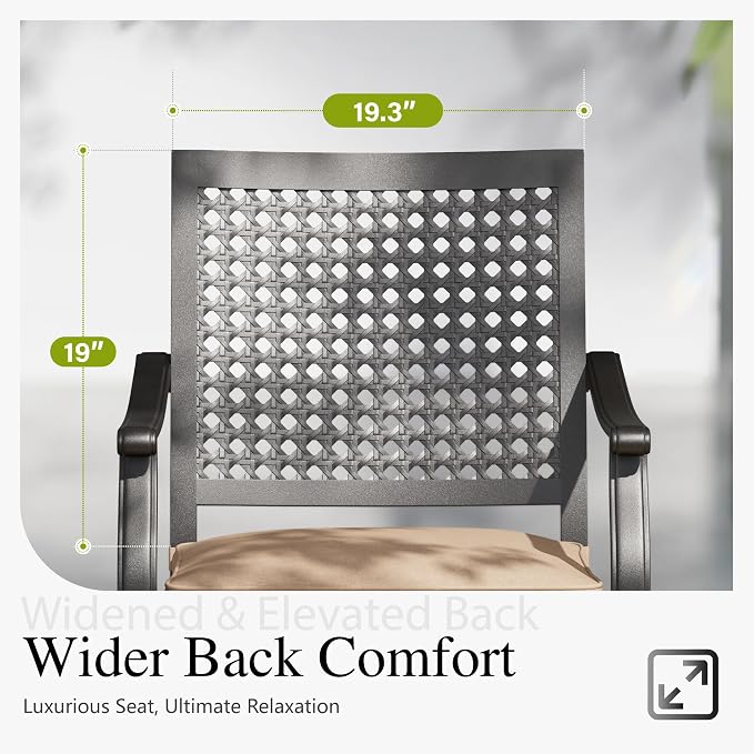 Sophia & William Round Patio Table and Chairs Set, Outdoor Dining Set - Image 8
