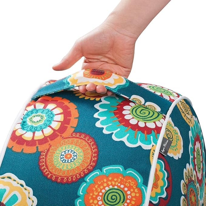 Magpie Fabrics Indoor/Outdoor Inflatable Stool Ottoman Pouf, Water Repellent - Image 6