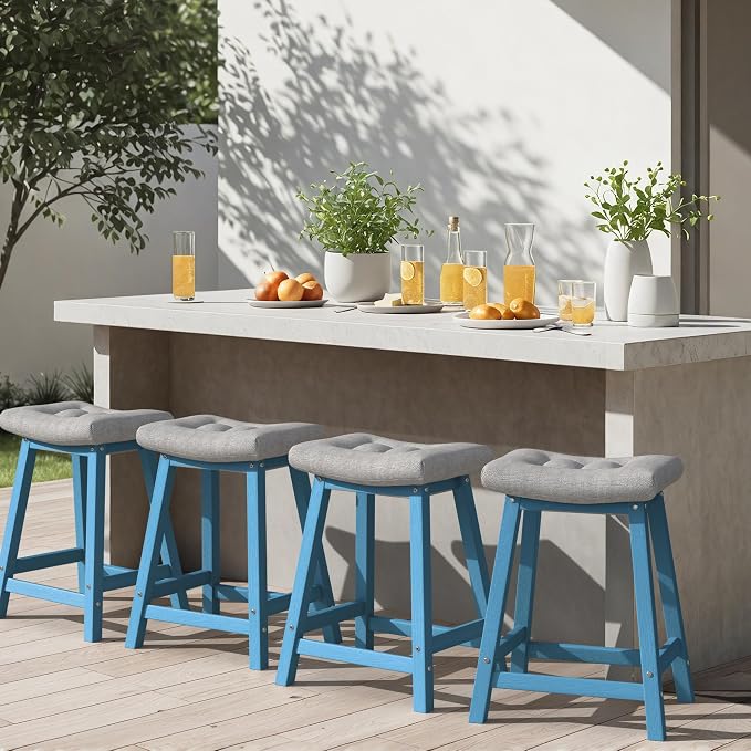 Ciokea 4 Set 24" Outdoor Bar Stools by CIOKEA
