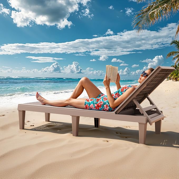 Greesum Outdoor Chaise Lounge Chairs Set of 2 - Image 7