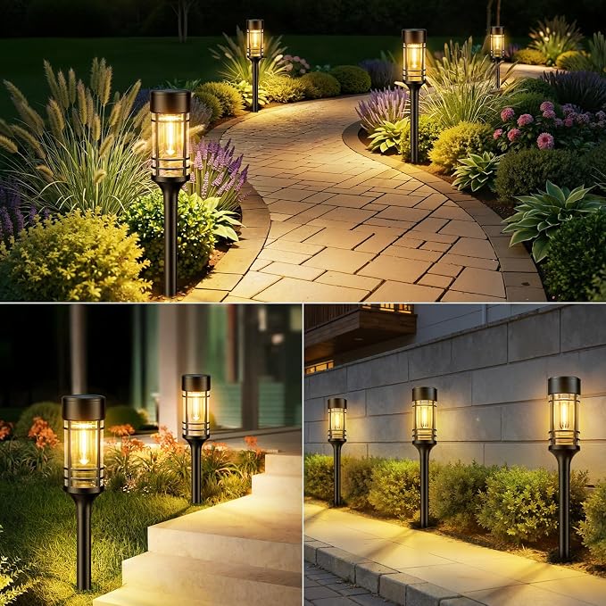 LETMY Solar Pathway Lights Outdoor, 8 Pack Solar Lights Outdoor Waterproof IP65 - Image 7