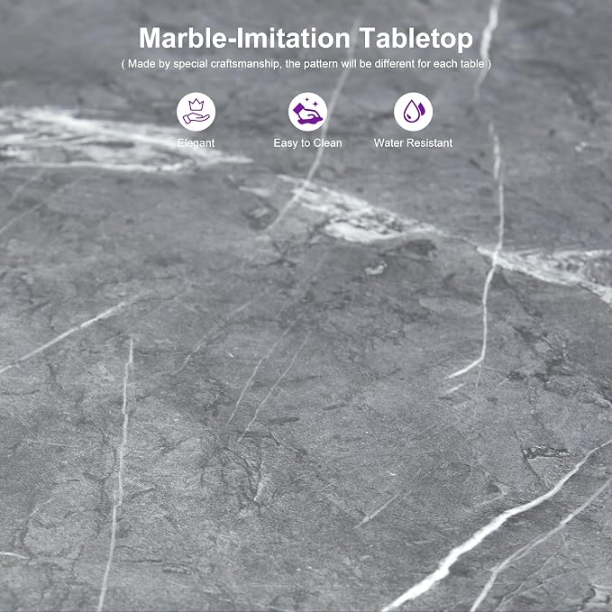 PURPLE LEAF Outdoor Rectangular Counter Height Dining Table Aluminum Kitchen - Image 6
