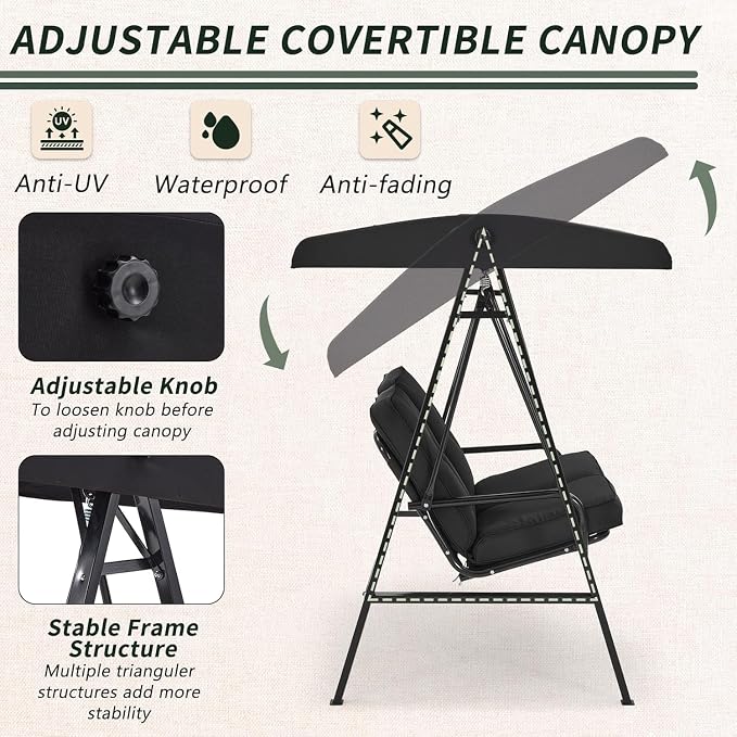 AECOJOY Outdoor Patio Swing Chair - Image 2