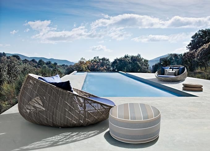 Outdoor/Indoor Inflatable Ottoman Pouf D20 xH9, All Weather Round Footstool - Image 7