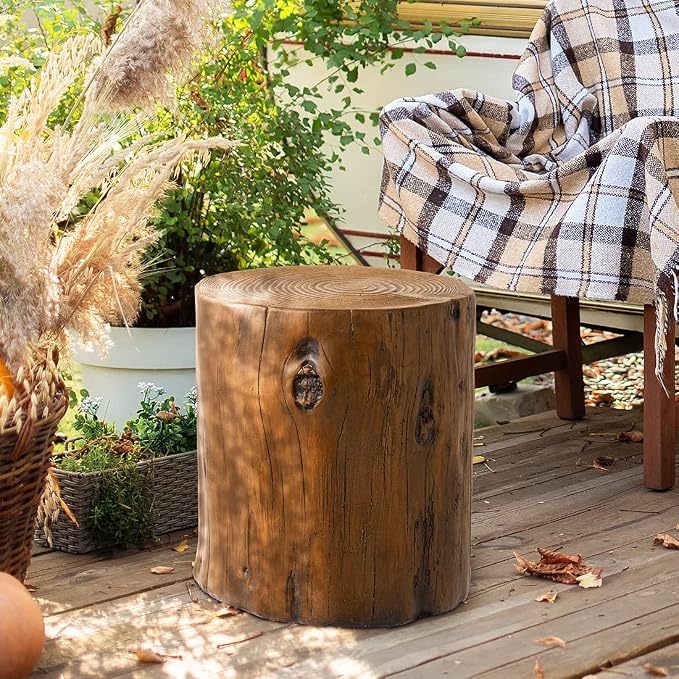 SUNBURY Stump Side Table, Concrete Side Table Garden Stool - Image 7