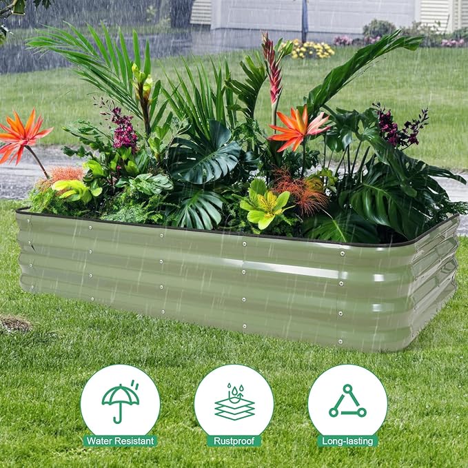 1MORE Raised Garden Bed -5X3X1 Galvanized Planter Box - Image 2