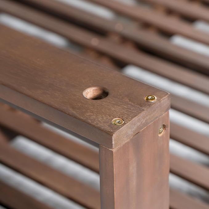 Harper & Bright Designs Patio Wooden Twin Size Porch Swing Daybed Frame - Image 9
