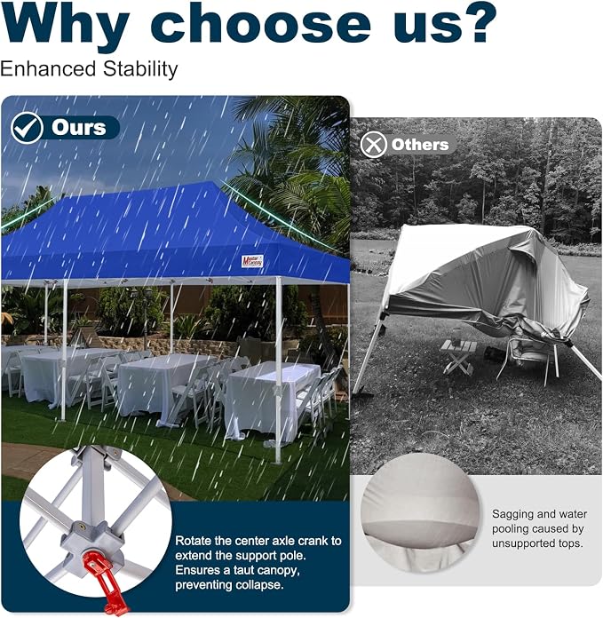 MASTERCANOPY Pop Up Canopy Tent Commercial Grade 10x20 Instant Shelter - Image 3