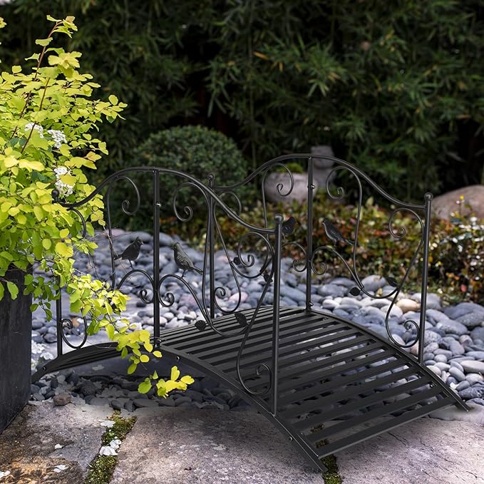 Outvita Metal Garden Bridge for Outdoor, Elegant Decorative Bridge - Image 6