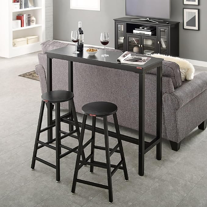 Mr IRONSTONE Bar Table, for Narrow Space, Living Room, Sturdy Metal Frame - Image 6