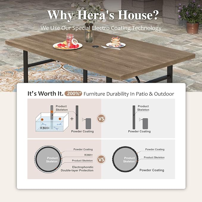 HERA'S HOUSE 7 Piece Patio Dining Set - Image 3