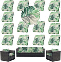 14Pcs Outdoor Cushion Covers, Patio Cushion Covers, Stretch Elastic Slipcovers by dreahoteztil
