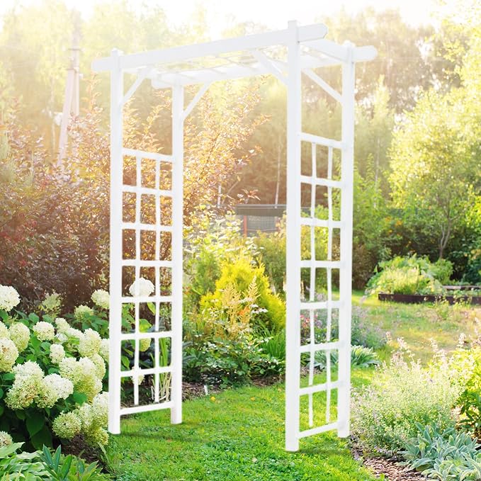 Dura-Trel Elmwood Arbor, Vinyl Garden Archway - Image 9