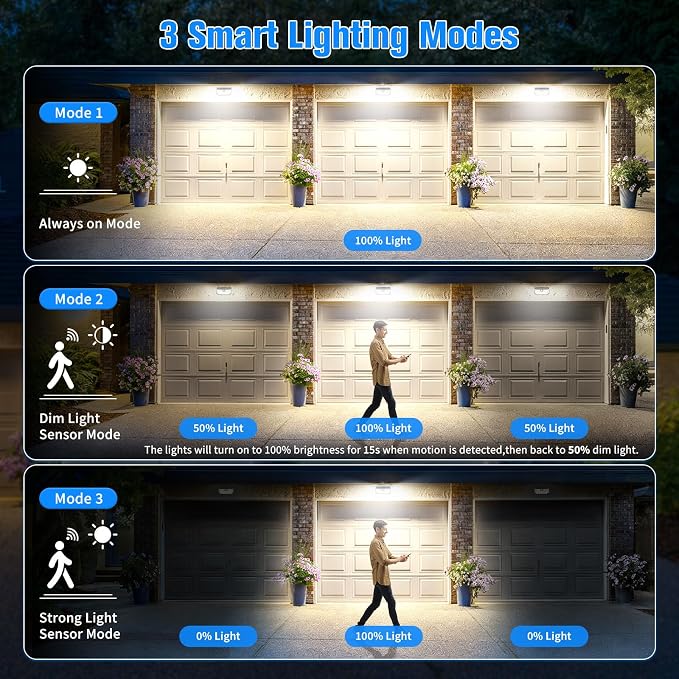 Aootek Solar Outdoor Motion Sensor Lights 2500Lm Solar Panel to 15.3 in² and 3 - Image 7