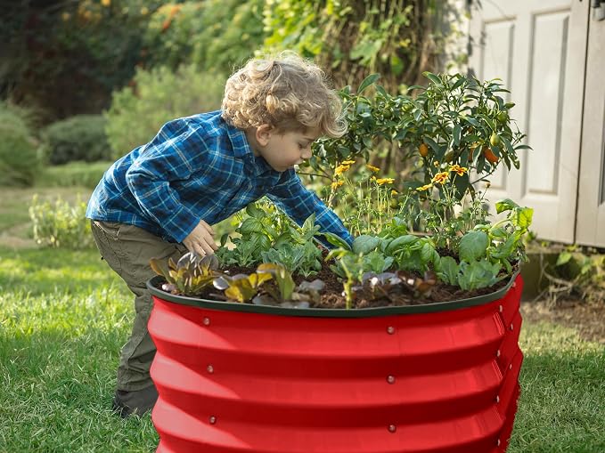 Plant & Plot Galvanized Raised Garden Beds Outdoor // 4×2×1 ft Planter Raised - Image 5