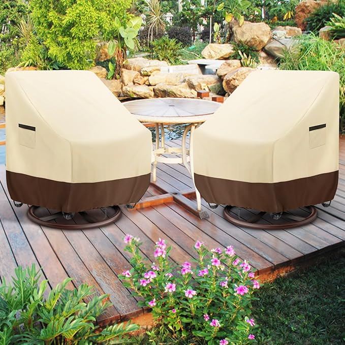 Outdoor Swivel Lounge Chair Cover, Waterproof Heavy Duty Patio Chair Cover - Image 7