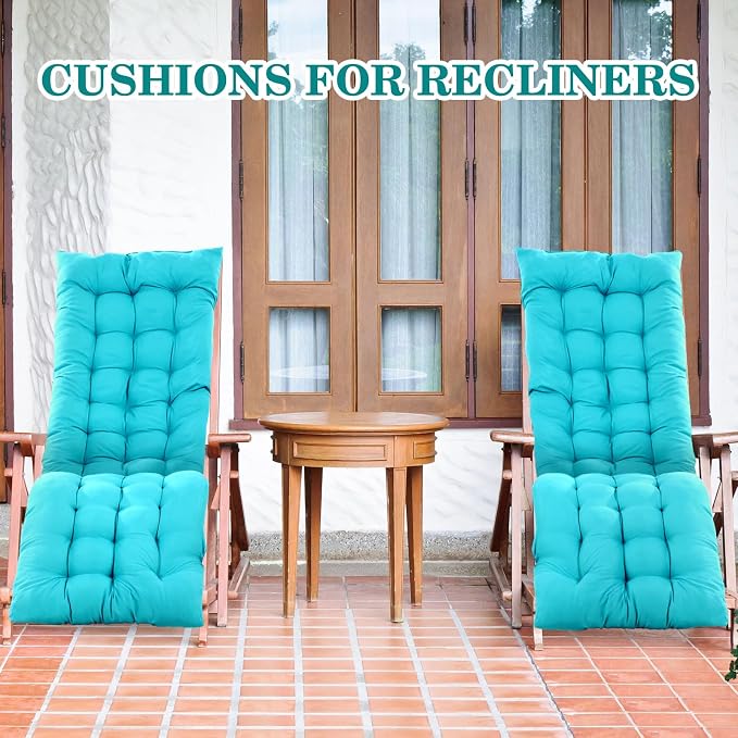 67 x 19 Inch Chaise Lounge Cushions Soft Lounge Chair Cushion Gravity Chair - Image 4
