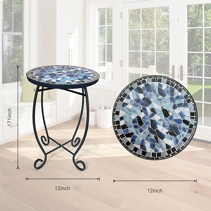 LIFFY Outdoor Side Table, Indoor Small Decorative Plant Stand & End Table - Image 3