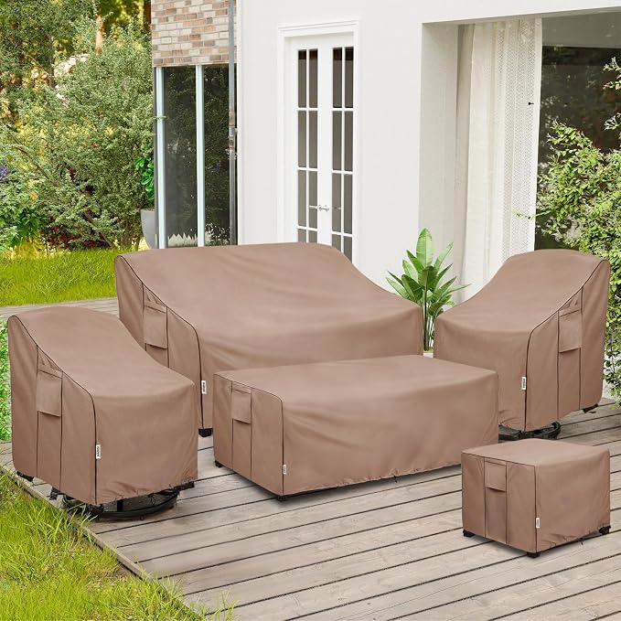 Outdoor Ottoman Cover Waterproof Square Patio Small Side Table Covers, Outdoor - Image 8