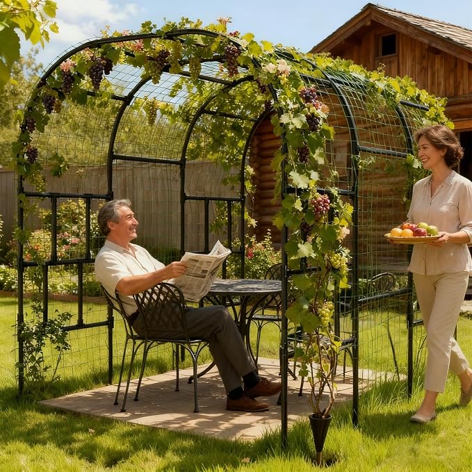 SUNYRISY Garden Arch Trellis, Tall Archway Plant Support Garden Gazebo Outdoor - Image 3