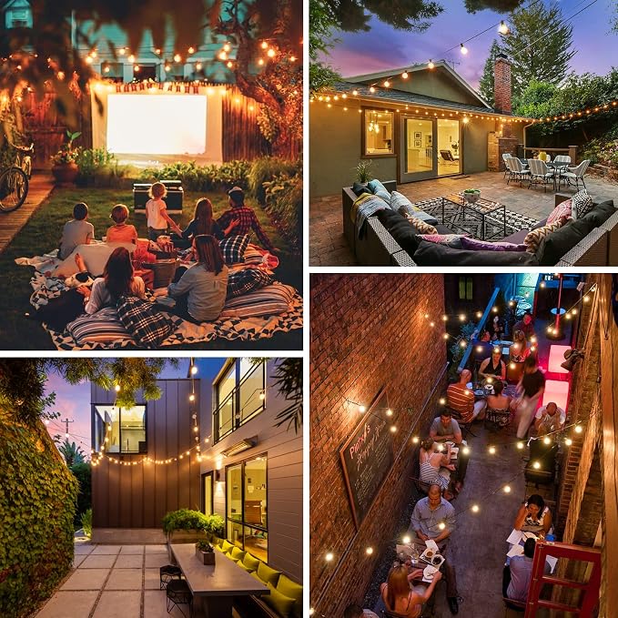 200ft Outdoor G40 LED Globe String Lights Dimmable Waterproof Shatterproof - Image 7