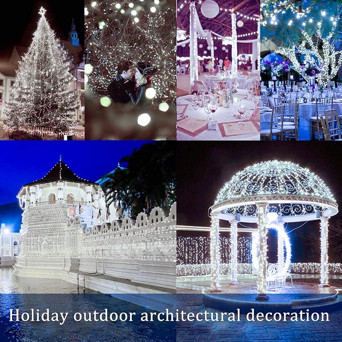 2 Pack Total 200 LED 66FT Solar Powered Copper Wire String Lights Outdoor - Image 5