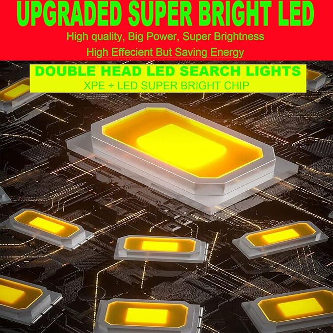 SUYOOULIN Solar Rechargeable LED Soptlight Flashlight, Super Bright 7000LM - Image 6