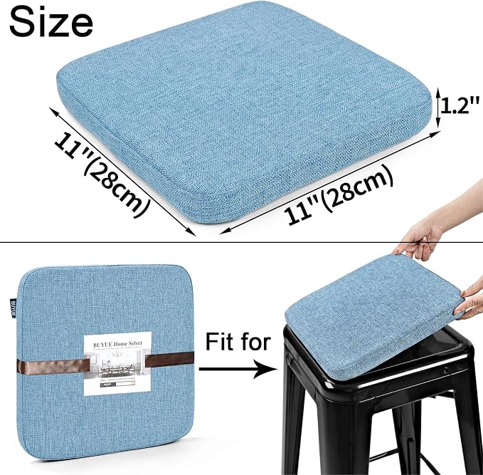 BUYUE Friendly Woven Fabric Magnetic Bar Stool Cushion 1 Piece, Enhanced - Image 4