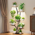 Plant Stand with Grow Light for Indoor Plants, 6 Tiered Metal Plant Shelf by Unknown