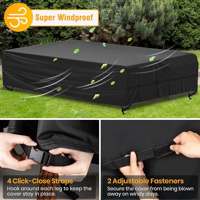 Velway Patio Furniture Cover Waterproof Outdoor Sectional Sofa Set Covers - Image 4