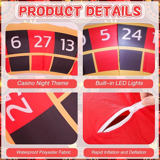 10 ft Casino Night Inflatable Decorations - Image 4