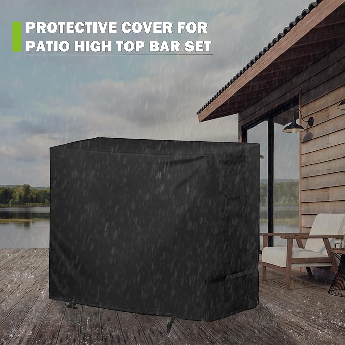 Patio High Top Dining Set Cover, Outdoor Table and Chairs Cover - Image 6