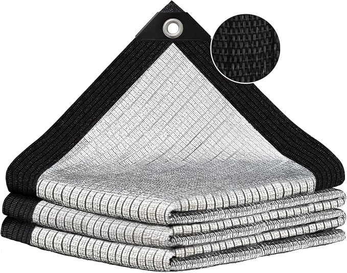 80% Silver Shade Cloth for Garden, Chicken Coop, Shade Cloth by BXAEYIPOR