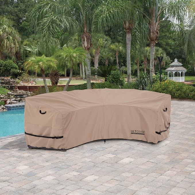 ULTCOVER Patio Curved Sofa Cover Waterproof - Image 6