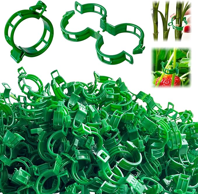 OJYUDD 400 Pcs Tomato Clips, Plastic Vine Clips, Plant Support Clips by OJYUDD