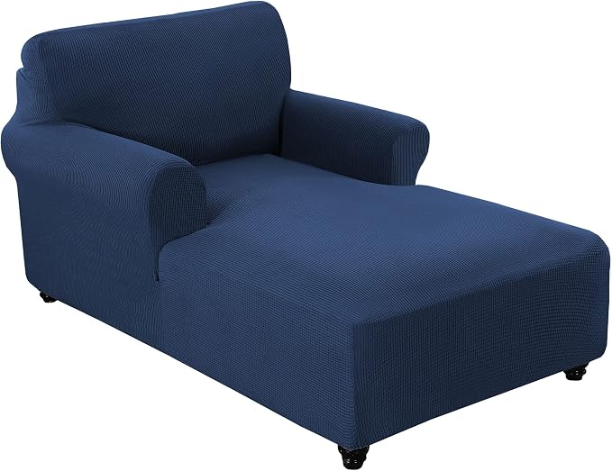 FantasDecor Chaise Lounge Cover Stretch Chair Lattice Slipcover by FantasDecor