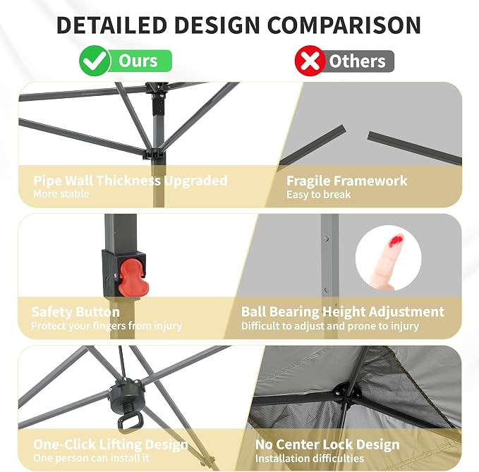GDY 12x12FT Outdoor Pop Up Canopy Tent - Image 4