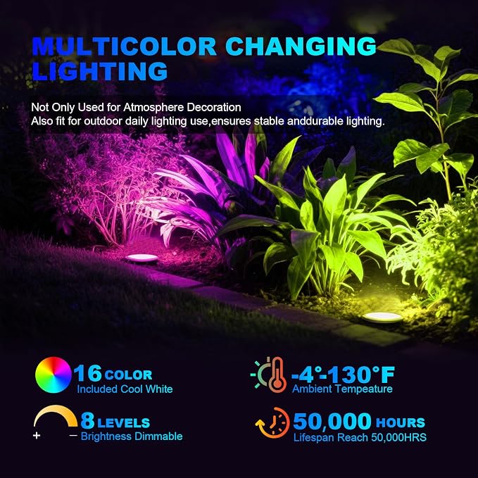 4 Pack 3w 12v Low Voltage In-ground Lights LED Landscape Light Waterproof IP67 - Image 2