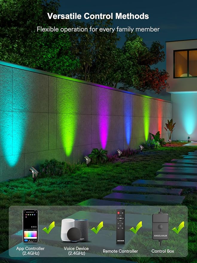 ANGELHALO Smart Landscape Spotlights, Low Voltage IP65 Waterproof Outdoor - Image 4