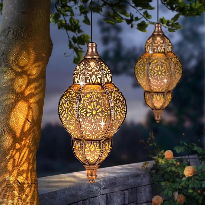Solar Lanterns Outdoor Waterproof, Hanging Solar Lantern Garden Decor, - Image 6