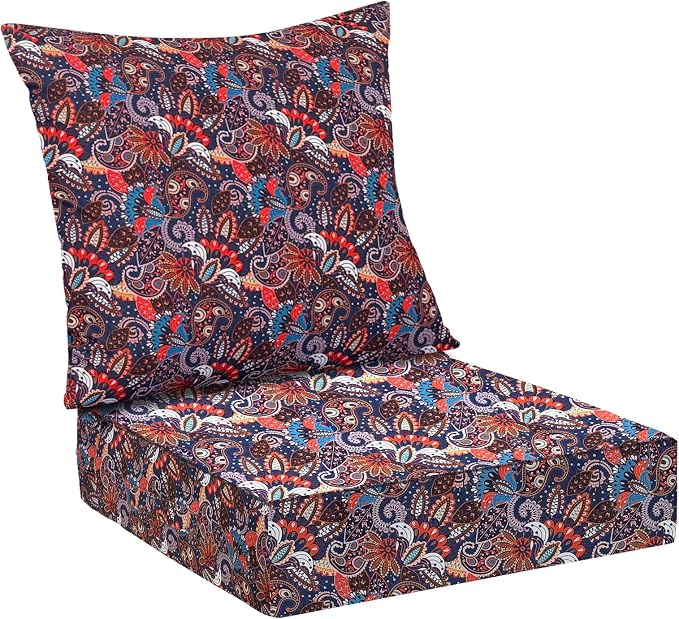 Outdoor Cushions for Patio Furniture, Outdoor Seat Cushion Set 24 x 24 x 4 Inch by IPYNBAP